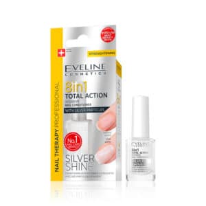 Θεραπεία Νυχιών Eveline Nail Therapy 8 in 1 Silver Shine