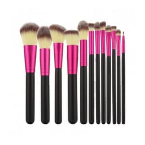 Tools For Beauty Black Pink 12pcs Brush Set
