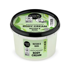 Organic Shop Antioxidant Body Cream Matcha & Basil 250ml
