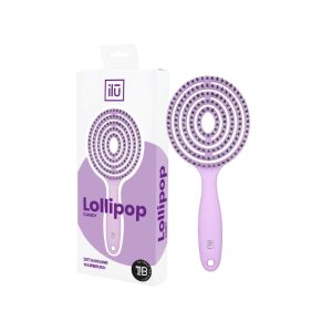 ILU Purple Lollipop Candy Detangling Brush